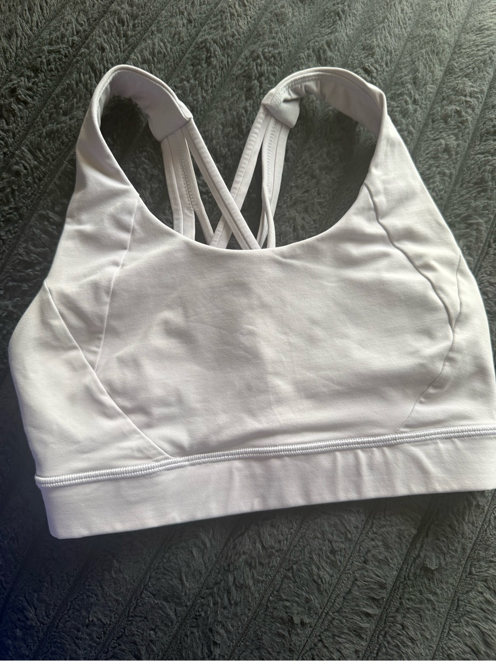 lululemon athletica White Strappy Crossback Sports Bra
